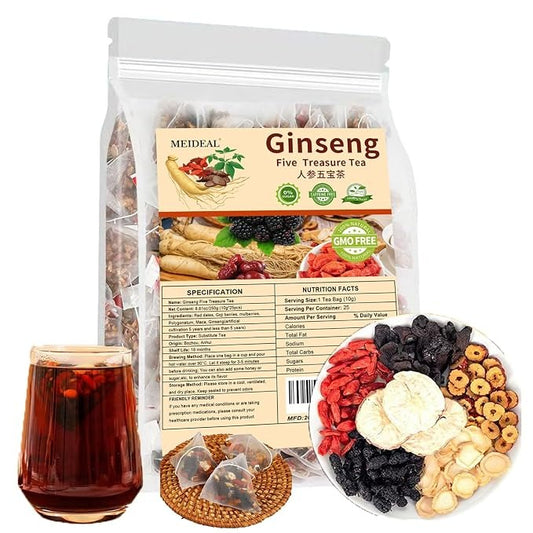 (1 BOLSA TE GINSENG) 30 unidades+1 Cajas Detox Regalo